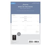 Diario settimanale Minimal 2024 per agenda ad anelli Filofax A5 - Multilingua