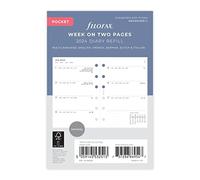 Diario settimanale Minimal 2024 per agenda ad anelli Filofax Pocket - Multilingu