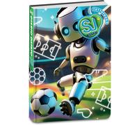 SJ GANG STYLE JAM GANG Diario Scuola Elementare Datato 10 Mesi, Tema Robot, Copertina Lucida Imbottita, Angoli Arrotondati, Giochi e Contenuti all'Interno, Bambino
