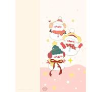 Diario Snow Besties: 3 Muñecos de Nieve Kawaii y Rosado.