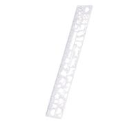 Diario Stencils - 7.28 Inches Metal Scrapbook planner stencil ruler| Reusable Stainless Steel Drawing Drafting, Precise Lettering Ruler Bookmark for Notebook Calendar School and Office