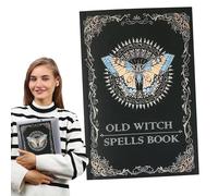 Diario vintage - libro antico di incantesimi reali, decorazione di Halloween, libretto di oggetti di scena per le vacanze, forniture per streghe per Natale o cosplay, collezionisti, scrittura, diario