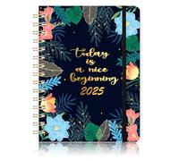 Diary 2025, 2025 Schedule Book, Planning Book with Tabs & Pocket, A5 Coil Book, Weekly Journal, Every Week from January 2025 to December 2025,21.5 x 15.5cm