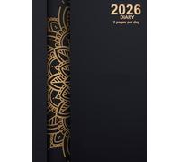 Diary 2026 2 pages per day: with Notes & To-Do Lists, 12 Months from January to December | Large A4 Format