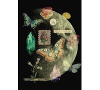 Diary & Journal: Aesthetic Moon with Moths, Butterly, Crystals and Flowers | College Lined | Journal Notebook Pre Lined, A4 8.27 x 11.69 inches, 120 Pages, For kids, teens, and adults
