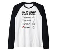 Diary of a Wimpy Kid The Last Straw Survive Middle School Maglia con Maniche Raglan