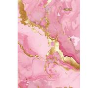 Diary Week to View Horizontal a4: ( Pink and Gold ) January to December With Notes Pages, Monthly Calendar, ... Large Size Non Spiral Bound - Soft ... - Gift Ideas for Uk Man, Women and Kids.