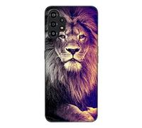 DiaryTown Cover per Samsung Galaxy A13 4G Custodia TPU Soft Gel Liquid Silicone con Bello Animale Disegni Motivo Nero Case Sottile Antiurto Bumper Cellulare Protective Cover per Samsung A13 4G - Leone