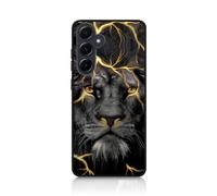 DiaryTown Cover per Samsung Galaxy A55 5G Custodia Silicone Morbida Nero TPU Sottile Back Case Antiurto per Telefono Protettiva Cover con Disegno Motivi Cover per Galaxy A55 5G - Leone D'oro