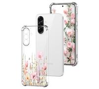 DiaryTown Cover per Samsung Galaxy A56 5G Motivo Bello Trasparente Sottile Morbida TPU+PC Custodia in Silicone Antiurto Bumper Protettiva Case per Donne Ragazze - Mazzo Fiori