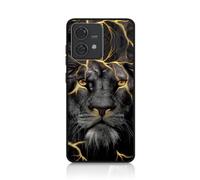 DiaryTown Custodia per Motorola Edge 40 Neo - Protettiva Silicone Morbida Nero TPU Back Case Antiurto con Disegno Motivi - Leone D'oro