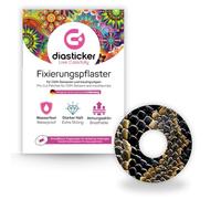 Diasticker | Cerotto per sensore Freestyle Libre 3 (5 pezzi, "Desert Snake") | Impermeabile - Delicato sulla pelle - Traspirante - Forte tenuta | Cerotto di fissaggio autoadesivo, fissaggio con