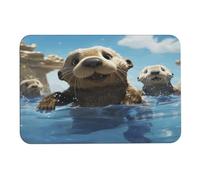 Diatom Mud Mat, Lovely Sea Otter Stampa Mat Camera da letto, Palestra Contorno Mat,Bagno Contorno Mat