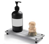 Diatoma, supporto per il fango da cucina, assorbente, 28 x 11 cm, adatto per cucina e bagno, migliora la pulizia in più aree (grigio medio)