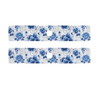 Diatomacee rubinetto tappetino per lavello da cucina protezione lavello 2 PCS drenante mat cucina contatore e bagno lavandino 30x5 4 pollici stile cinese giada gioielli fiore blu