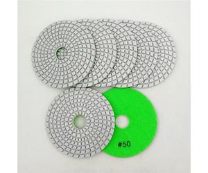 Diatool 7PCS/set diamante bianco flessibile per pietra granito marmo bagnato lucidatura a Bond no color Fade disco abrasivo lucidatura disco o 7PCS bianco resina Bond 100 dischi abrasivi con un Backer