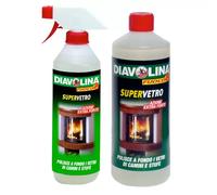Diavolina 15052 Detergente Vetri Stufe Caminetti SuperVetro Con Ricarica