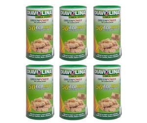 DIAVOLINA 6 x Green Power Ecoricci accendifuoco vegetale 6 barattoli da 50 Pezzi (6)
