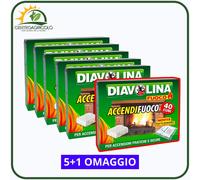 Diavolina ACCENDIFUOCO 40/240 cubi Accendi Fuoco Stufe Camini 5+1 OMAGGIO