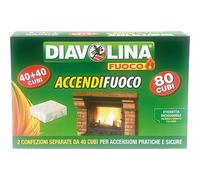 Diavolina Accendifuoco 80 cubi Bianco