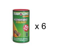 Diavolina Accendifuoco Ecologico 6 Confezioni da 100 Cubi