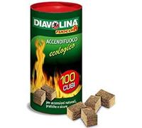 Diavolina Accendifuoco Ecologico Pz.100 Offerta per 4 confezioni