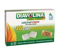DIAVOLINA ACCENDIFUOCO GREEN POWER- - conf. 48 cubi - 24 pezzi DIAVOLINA