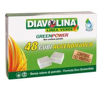 Accendifuoco greenpower diavolina linea verde cubetti 48 (24 pezzi) Diavolina