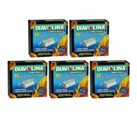 DIAVOLINA Accendifuoco in bustine Singole, Formula inodore, con Carbone vegetale, Offerta Multipack 5 Confezioni da 16 Pezzi