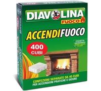Diavolina Accendifuoco, per Camino con AccendinoGM(5 confezioni da 80 cubi(400))