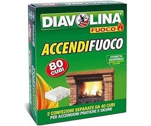 DIAVOLINA Set 12 Accendifuoco per 80 Cubi Barbecue & PIC-nic, Multicolore, Unica