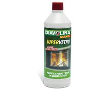 3 pz DIAVOLINA SUPERVETRO ricarica detergente per vetri di stufe e camini 1000ml