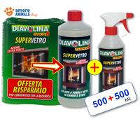 Diavolina SUPERVETRO → Spray 500 ml + Ricarica 500 ml - DETERGENTE per VETRI