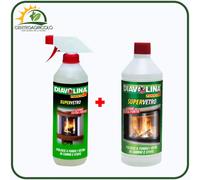 DIAVOLINA SUPERVETRO SPRAY detergente specifico per vetri di camino e fuliggine