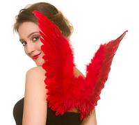 Diavolo Ali Donna Diavoli Costume Halloween Accessorio Rosso Ali