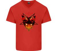 Diavolo Dentro Di Me Gatto Satanico Demone Malvagio Maglietta In Cotone A V