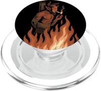Diavolo Fiamme Fuoco Satana Estetica Gotico Goth Cornuto Demone PopSockets PopGrip per MagSafe