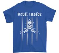 Diavolo Interno Grim Reaper Satana Teschio Gotico T-Shirt 100% Cotone