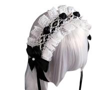 Diavolo Punk Rivetto Fascia Pizzo Fiocco Spillo Accessorio per Capelli per Adulti Rivetto Borchiato per Feste Nightclub