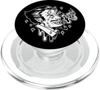 Diavolo Ridere Respirare Fuoco Satana Demone Blackwork PopSockets PopGrip per MagSafe