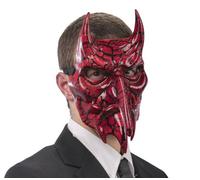 Diavolo Rosso Maschera Crepitava Effetto Veneziano Halloween Maschile Ballo IN