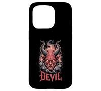 DIAVOLO Testa di Demone Cornuta Hellfire Occulto Dark Fantasy Custodia per iPhone 15 Pro