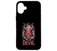 DIAVOLO Testa di Demone Cornuta Hellfire Occulto Dark Fantasy Custodia per iPhone 16 Plus