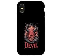 DIAVOLO Testa di Demone Cornuta Hellfire Occulto Dark Fantasy Custodia per iPhone X/XS