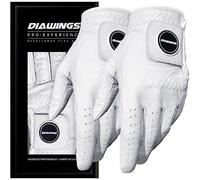 Diawings - Guanti da golf da uomo in pelle Cabretta, confezione da 2, guanti da golf professionali da uomo con durata superiore, traspirabilità, vestibilità aerodinamica, feedback tattile migliorato