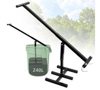 Dibaful Compressore manuale della spazzatura regolabile in altezza per 120L-360L | tonnellate di pressa igienica, bidone della spazzatura salvaspazio per cucina, giardino, gastronomia, colore nero