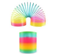 DiBaiHuiHomer Spirale Arcobaleno per Bambini,Spirale Magica della Molla,Giocattolo Magico del Cerchio Arcobaleno,Cerchio Arcobaleno a Spirale,per Compleanno dei Bambini, Giocattoli, Partito (2 Pezzi)