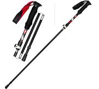 DIBAKO Pieghevoli Bastoni Trekking Bastone da Passeggio, Telescopica Bastone da Trekking, Ergonomica Bastoncini da Trekking per Escursioni (Color : Black, Size : 95-110cm/37-43inch)