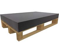 Dibapur Cuscino per il materasso (120 x 80 x 12/8/6 cm) antracite/nero in gommapiuma per Europalette - RG29/44 - Cuscino per cani