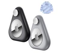 dibdib Airtag Holder Triangle Hidden 2 Pack GPS Tracker Case,Airtag Case con spille,adatto per bambini,anziani,animali domestici, zaino,bagagli (Grigio Nero)